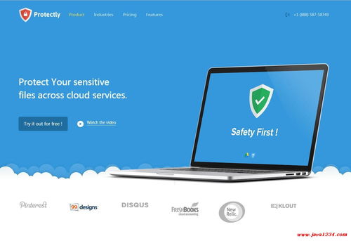 藍色大氣服務器安全軟件官網(wǎng)企業(yè)模板